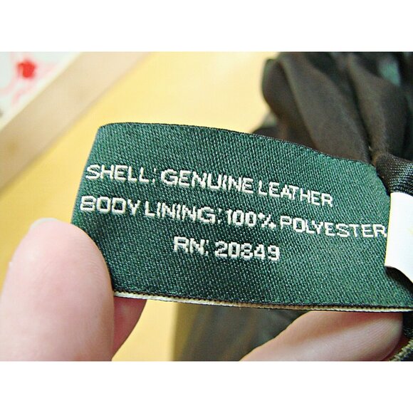 NEW Harve Benard Womens Genuine Leather Skirt Size 8 Black PL Polyester Lining - Picture 9 of 11